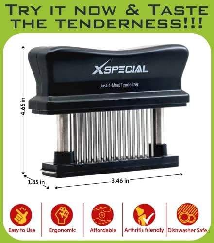 XSpecial Инструмент за готвене на месо с 48 остриета от неръждаема стомана Лесна употреба и почистване - Кухненски принадлежности