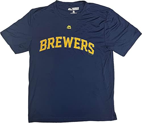 Тениска от Джърси с кръгло деколте Milwaukee Brewers Boy ' s Cool Base Evolution, впитывающая Влагата