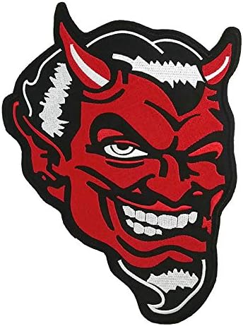 Сладък Нашивка 10 Jumbo Red Devil Сатана Луцифер Мотоциклет MC Бродирани Желязна Нашивка за Байкерского Жилетка