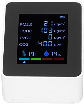 CO2 Монитор, Интелигентен Цветен Екран, Автоматично Калибриране на Зареждане чрез USB Многофункционален Тестер температура и влажност за