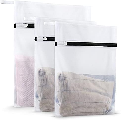 Комплект от 3 трайни етажа на торби за дрехи за деликатеси с вериги за окачване (1 голям, 16 x 20 см, 2 средни 12 x 16 инча)