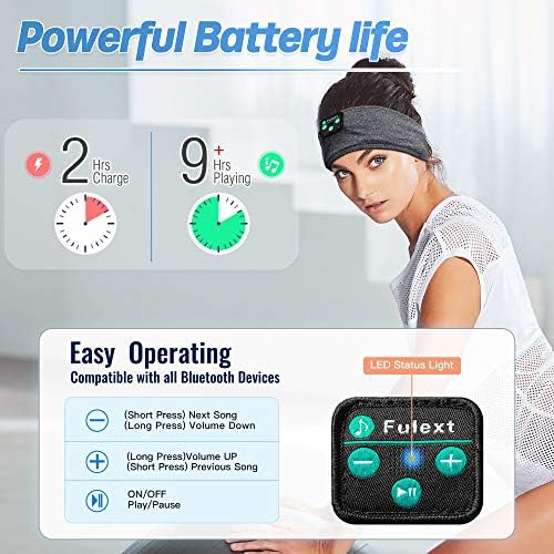 Lavince Sleep Headphones Bluetooth Спортна превръзка на главата, Безжични спортни слушалки на главата с ультратонкими със стерео говорители
