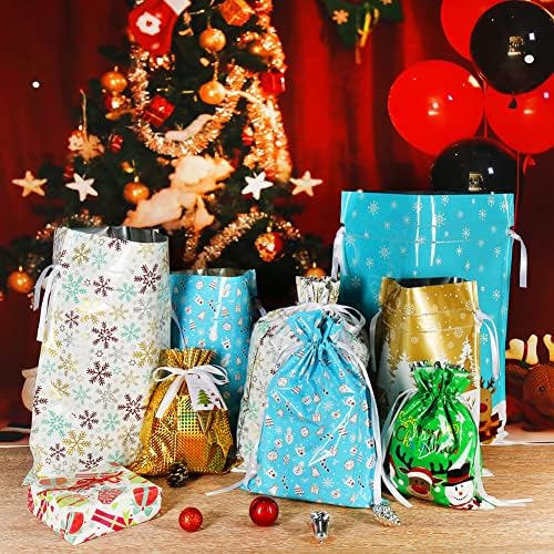 HRX Осъществяване Празнични Подаръци Пакети на съвсем малък с бирками, 30 бр., Опаковъчна хартия от Коледното Фолио, Пликове за Подаръци за Коледа, Вечер