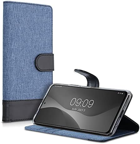чанта-портфейл kwmobile е Съвместим с Xiaomi Redmi Note 10 Pro - Калъф от плат или изкуствена кожа с панти капак за телефон -