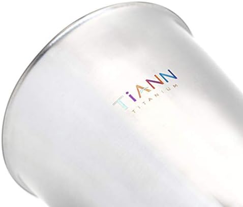 Чашата за кафе TiCup TiANN Pure Titanium 10,9 течни унции (330 мл) Титаново-сив