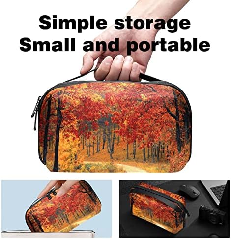 Есента органайзер за електроника с аромат на портокал, естествен, в Червено кленов лист, Торбичка за съхранение на кабела, Водоустойчива
