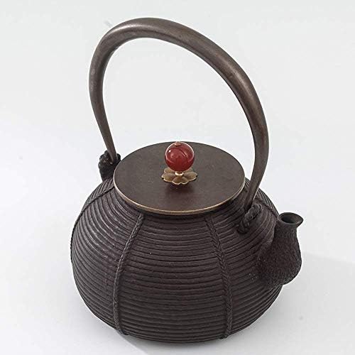 Чугун Чайник Чугун Чайник Без покритие Кана 1Л Чугун машина за Заваряване на Чай Бойлер за Хлабав Ламарина, чай, lsxysp, Чугун, 20,9x9,7x8,2 см