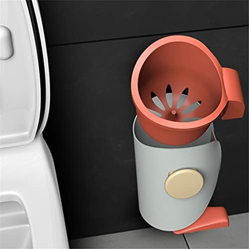 Набор от тоалетни четки и притежателите на EDOSSA За почистване на Тоалетна в Банята с Меки Силиконови Стенни Четка за Секс (Оранжев цвят)