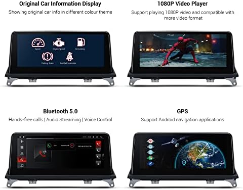 XTRONS 10,25-Инчов IPS Сензорен дисплей Авто Стерео Android 12 GPS Навигационна система Восьмиядерный Мултимедиен Плейър Вграден