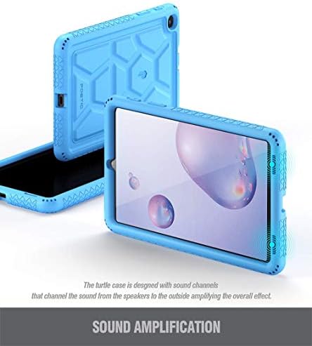Серия Poetic TurtleSkin Разработена за своята практика за таблет Samsung Galaxy Tab A 8.4 2020, модел SM-T307, Сверхпрочный устойчив на удари Силиконов калъф за деца, син