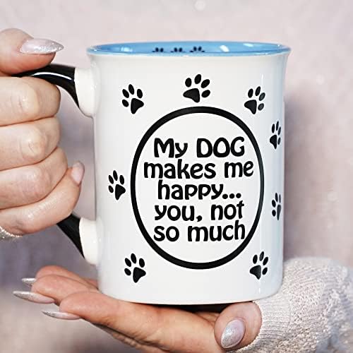 Вила Вик на Кучето Ми Ме Прави Щастлив, Ти Не са Толкова Много Керамични Кафеена Чаша, 16 унции, Подарък за Любителите на Кучета
