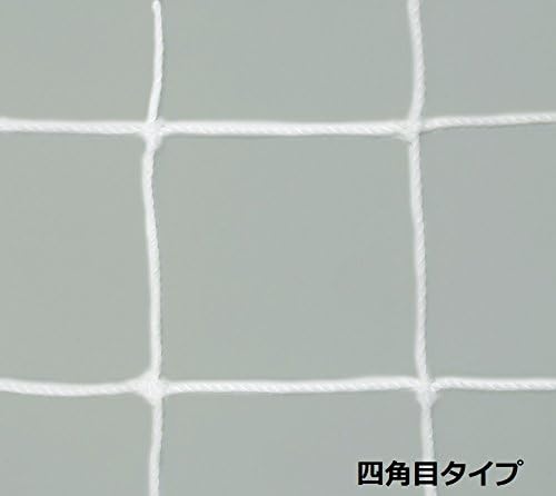 Мрежа за футболна врата от toei Light B2480 B2480 за юноши и девойки, Бяла, Без възли, квадратна, 4.7 инча (12 см.), квадратни, 2 слой