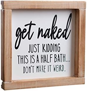 ПРОСТО Знак в банята Ани събличане | Шегувам се, тя Е Наполовина пълна Вана, Не Правете Това странно | Смешно означения в банята,