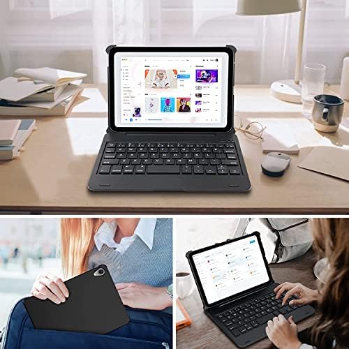Калъф за iPad Mini 6 с клавиатура (2021) 8,3-инчов клавиатура на iPad Mini 6-то поколение с твърд капак-раскладушкой 135 °, държач за моливи, изключително тънък, само подкрепя клави?
