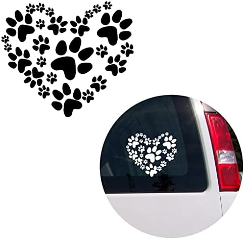 Любител на животните, Приема на сърцето на Кучето, Котката Обича да Лапа на Животното Vinyl Стикер - Стикер на Прозореца на колата,