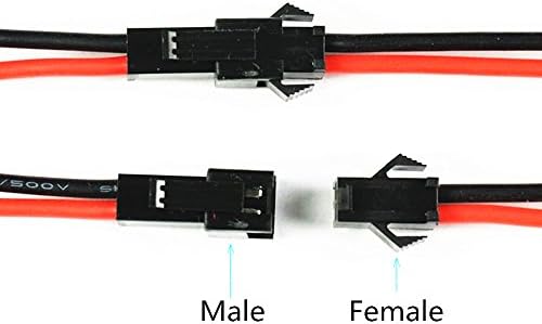 yueton 10 Двойки JST SM 2-Пинов Штекерный конектор за свързване на проводници между мъжете и жените