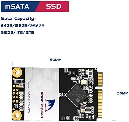 SSD mSATA 512GB SHARKSPEED Plus Вътрешен Твърд диск Mini SATA SSD 3D NAND за Мини-КОМПЮТРИ Преносими компютри Tablet PC [mSATA 512GB