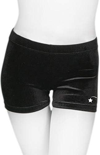 Дамски къси панталони Destira от черно кадифе Sport за гимнастика, Танци, Акробатика, Възрастни размери