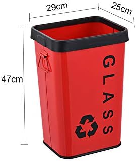 SSHHI кофа за Боклук, Правоъгълно Без капак за Класификация на отпадъци за Защита на околната среда Метален Материал кофата за Боклук, Подходящ