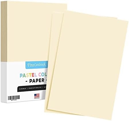 Хартия кремава пастельного цвят – 11 x 17 (формат таблоид / Главна книга) – идеален за документи, Покани, Плакати, Флаери, менюта,
