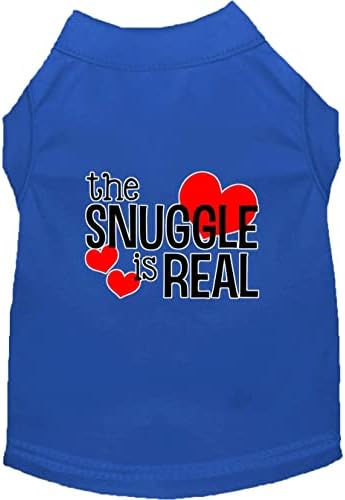 Тениска за кучета Snuggle is Real с Трафаретным принтом Черен XL