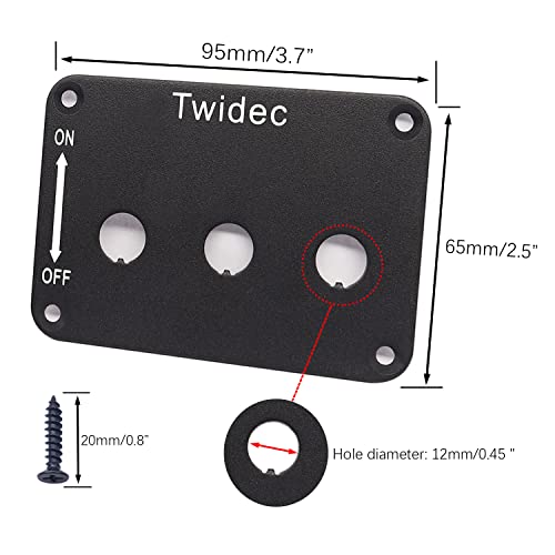 Корпус на панела Twidec/Toggle Rocker Switch с 3-позиционни клавишни превключватели Метална Алуминиева ключа и 3 бр. Тежкотоварни Кулисный превключвател 16A 250 vac DPST на 2-а Позиция