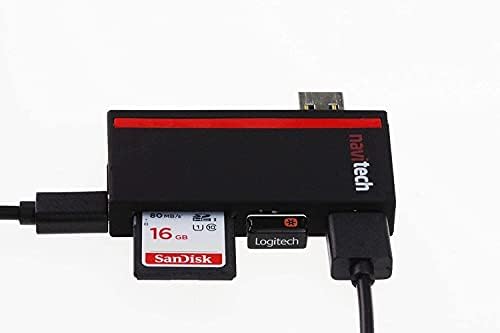 Navitech 2 в 1 Лаптоп /Таблет USB 3.0/2.0 на Адаптер-hub /Вход Micro USB устройство за четене на карти SD/Micro SD слот, Съвместим