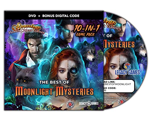 Legacy Games Невероятни игри за търсене на предмети за PC: Best of Moonlight Mysteries (Комплект от 10 мача) - DVD за КОМПЮТЪР с цифрови кодове за изтегляне