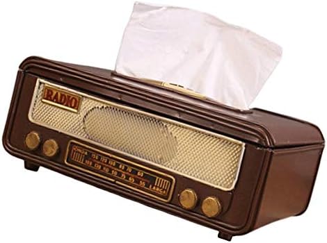 LLLY Ретро Радио Форма на Кутия За Салфетки Кутия За Съхранение на Салфетки Контейнер Титуляр на хартиен носител Кърпи, Кутия за
