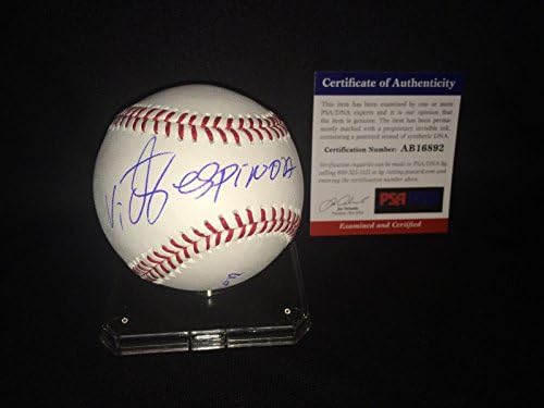 Виктор Еспиноза Подписа Договор с Висша Лига Бейзбол Тройната Корона на Американец на Фараона PSA - конни Надбягвания с Автограф от Различни