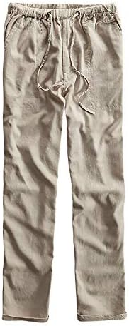 MIASHUI 10 Memory Foam Мъжка мода памук Плюс размера на Ежедневните еластични джобове на кръста и Дълги панталони с широки памучни панталони