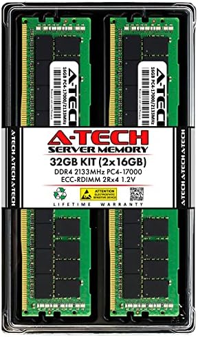 Комплект оперативна памет A-Tech обем 32 GB (2x16 GB) за Supermicro X10DRL-CT - DDR4 2133 Mhz PC4-17000 ECC с регистрация RDIMM 2Rx4 1.2