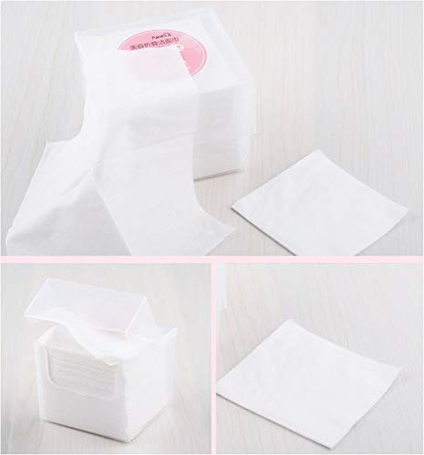 XICHEN 2 кутия по 100 бр Еднократно Кърпа за Измиване на лицето Памучни дискове Козметични памук Може да бъде влажен и сух
