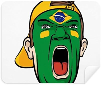 Бразилският Национален Флаг Грим Screang Cap Плат За Почистване на Екрана за Пречистване на 2 елемента Замшевой Тъкан