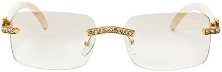 Слънчеви Очила без Рамки с Прозрачни Лещи в Ретро Стил Ретро стил за Жени и Мъже, Луксозни слънчеви Очила, Модни Очила от Кристално