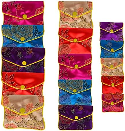 Bleiou 15 Бр. Бижута от естествена Коприна в чантата си, Парчовые подаръчни пакети с Различни цветове (малки, Средни и големи)