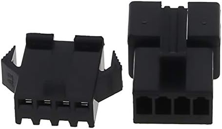 Изберете 20 двойки 2.54 мм 4-пинов Черен Пластмасов Plug-SM Корпус Запресоване Клеммный Конектор