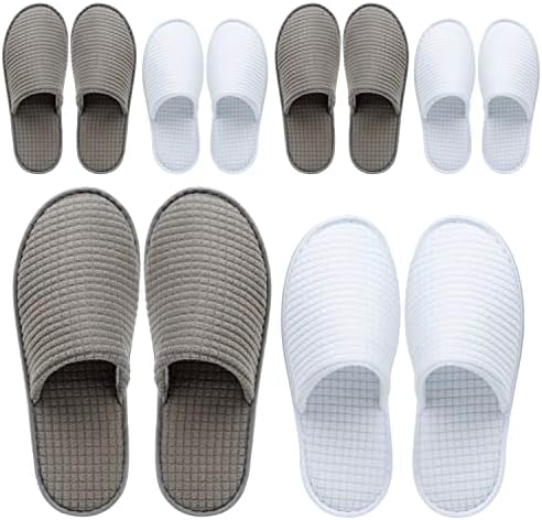 OSTADARRA 6 Двойки спа тапочек, Нескользящие Еднократни чехли За гости, Миещи за Многократна употреба, Които Можете да Използвате