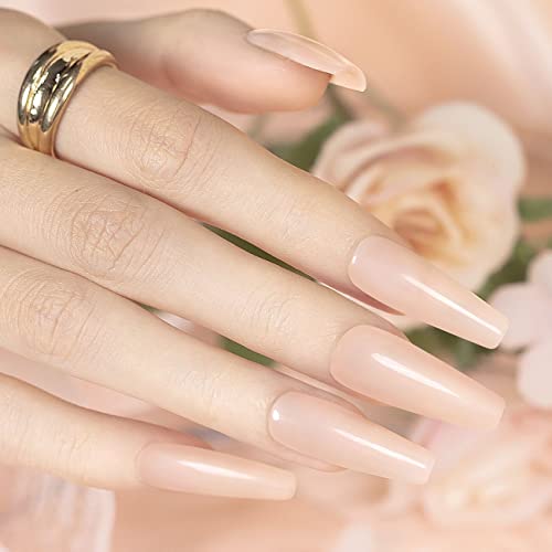RARJSM Гел-Лак за нокти Кайсиев цвят Телесен цвят, Неутрален Прозрачен Крем Гел-Лак с Телесен цвят, За UV-Втвърдяване Изисква Отмачивание Прозрачно Розово Желе, Френски