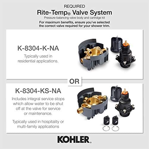 Довършителни душ/Вана (Kohler) K-TS10275-4G-BN Forte от Ярка Мат, никел