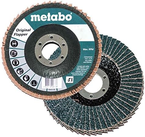 Оригинални Абразивни дискове Metabo 629407000 4,5 x 7/8 с подвижни капаци 80 Песъчинки, 10 бр.