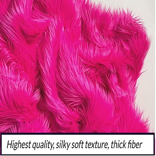 Bianna Creations | Квадрати тъкани от плътен изкуствена кожа с дълъг Дрямка | Ворсистый Пухкав Материал за шивашки костюми със собствените си ръце (Светло розово, 3x5 фута)