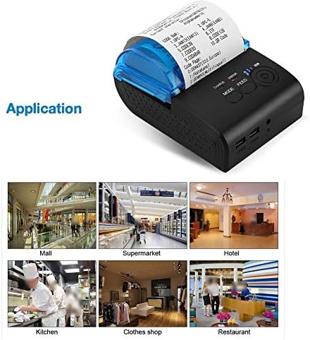 58 мм Мини USB/Bluetooth Термопринтер за проверки Лаптоп, Високоскоростен Термопринтер за ESC/POS/Професионален принтер за чековых