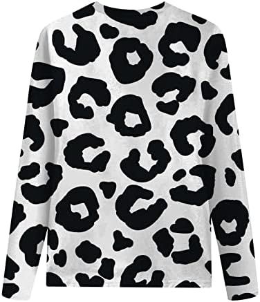 Дамски Ежедневни Модни Hoody, Блуза С Флорални Принтом, Свободна Тениска с дълъг Ръкав и кръгло деколте, Удобни Пуловери, Блузи