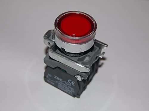 1БР 22 мм, бутони с червена led подсветка с вълни нажимными са подходящи за XB4BW34G5 110V
