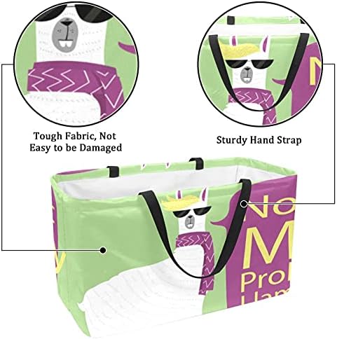 LORVIES за Многократна употреба за Хранителни стоки Чанти Лятото Сладолед В Морската Ивица Сгъваеми Миещи Голям кош За Багаж Чанта-Тоут