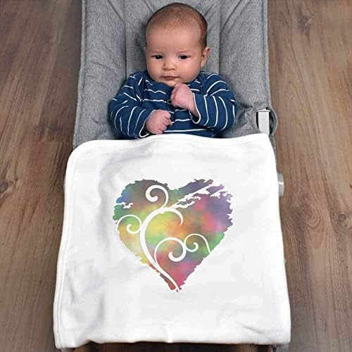 Детско памучно одеало /Шал Azeeda Цветно сърце с завитушками (BY00027167)