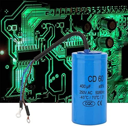 Кондензатор джогинг Fafeicy CD60 Кръг с тел 250V AC 400uF 50/60hz компресор за въздух на мотора