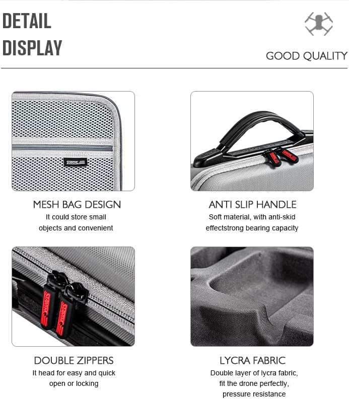 Калъф LDSXAY Mini Pro 3 за аксесоари DJI Mini Pro 3, Преносима чанта за съхранение през рамо, Водоустойчив Пътен Калъф, Съвместим с Дроном DJI Mini Pro 3 и аксесоари (Mini Pro 3 и контролер RC