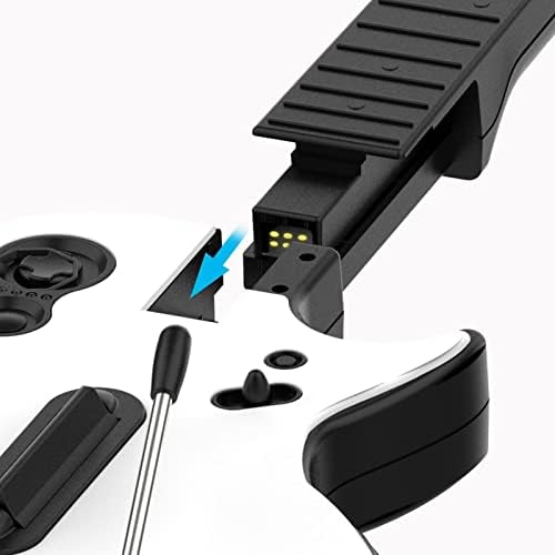 Tbest Guitar Hero Кабелна Китара Гейм Контролер 5 Бутона за Безжична 2,4 G USB Порт на PC Китара Контрольор Аксесоари за Ps3 Бял